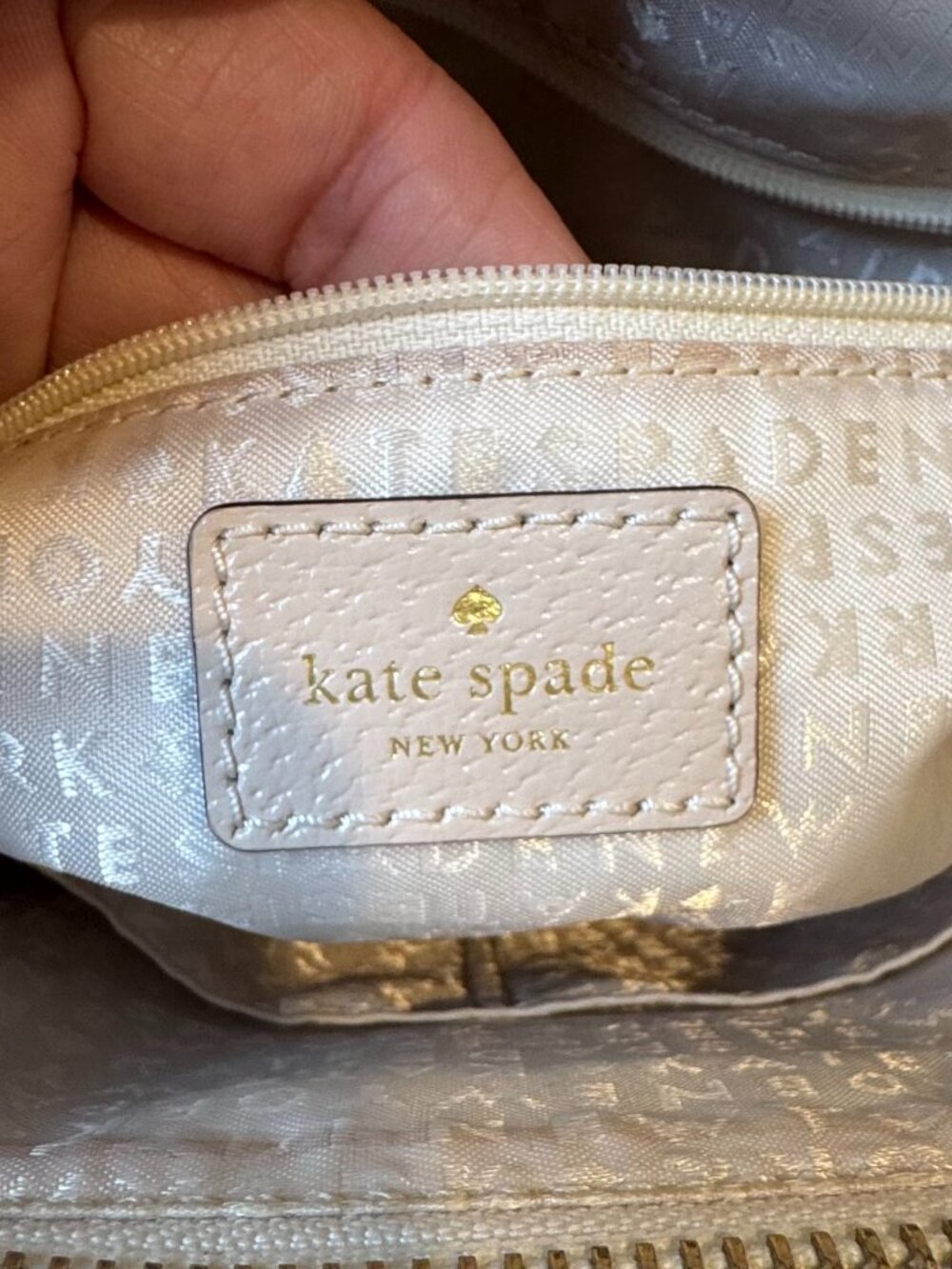 Kate Spade Dome Satchel β Saffiano Leather β Beige & Tan β GREAT CONDITION π₯ - Picture 11 of 13